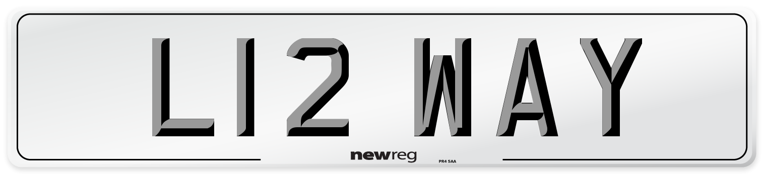 L12 WAY Number Plate from New Reg